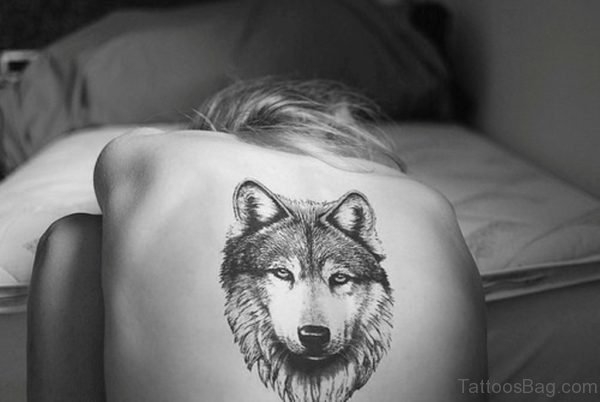 Wolf Tattoo On Back 