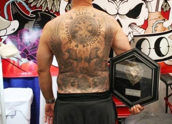 Wonderful Archangel Tattoo On Back