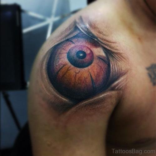Wonderful Eye Tattoo On Shoulder