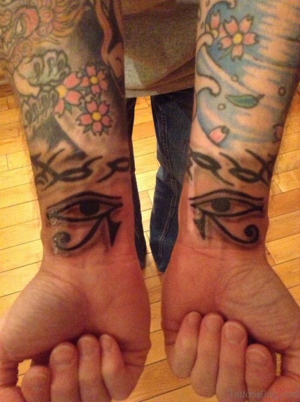 Wonderful Eye Tattoo On Wrist 