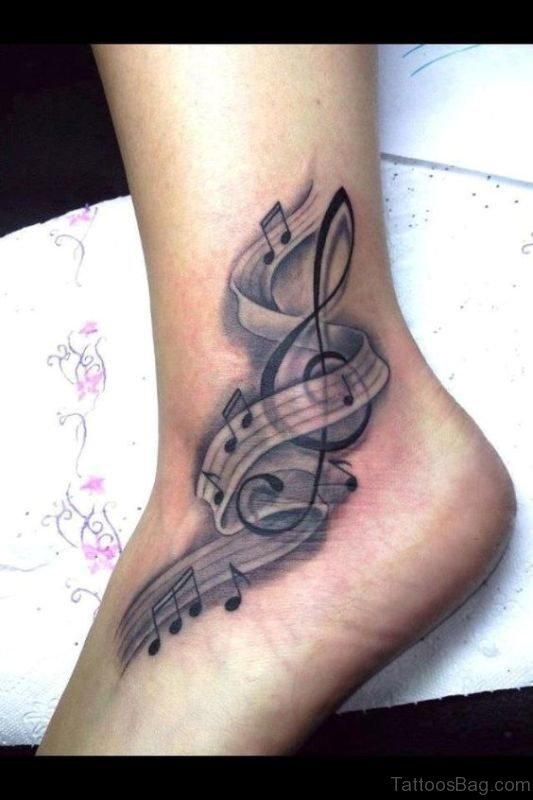 Wonderful Music Tattoo Design