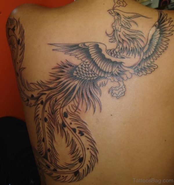 Wonderful Phoenix Bird Tattoo 