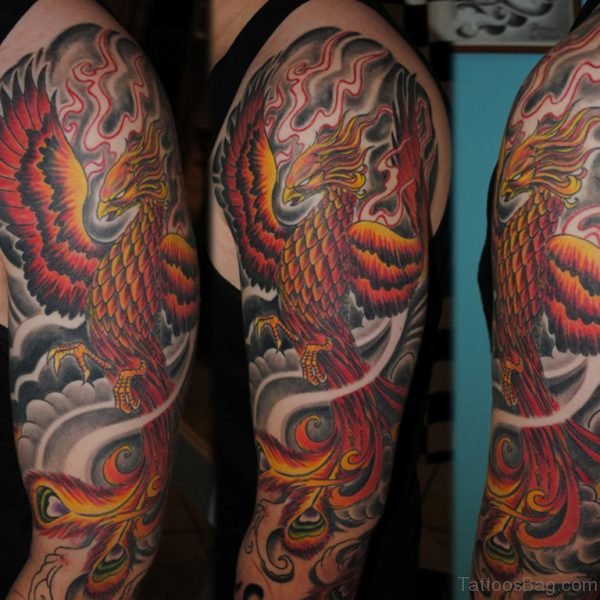 Wonderful Phoenix Tattoo On Shoulder