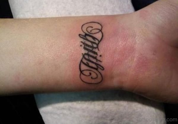 Word Tattoo On wrist 
