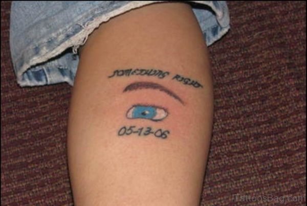 Wording And Eye Tattoo
