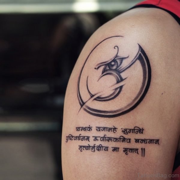 Wording And Om Tattoo