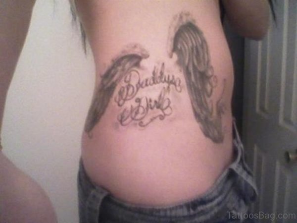 Wording And Wings Tattoo