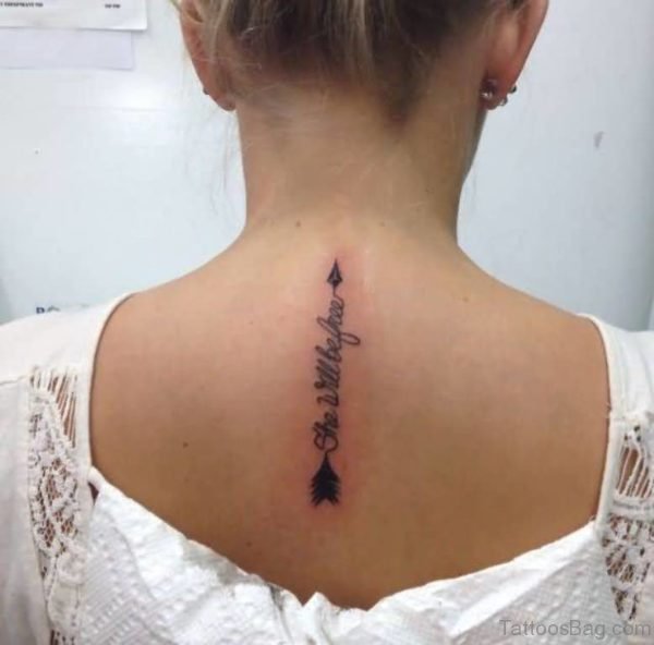 Wording Arrow Tattoo