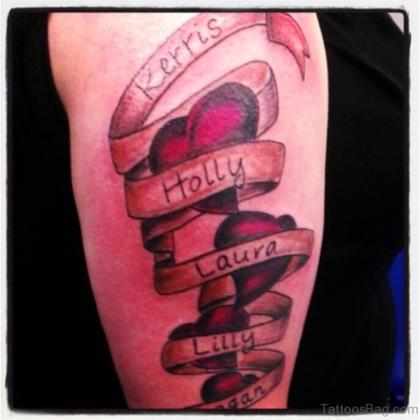 Wording Tattoo On Shoulder 