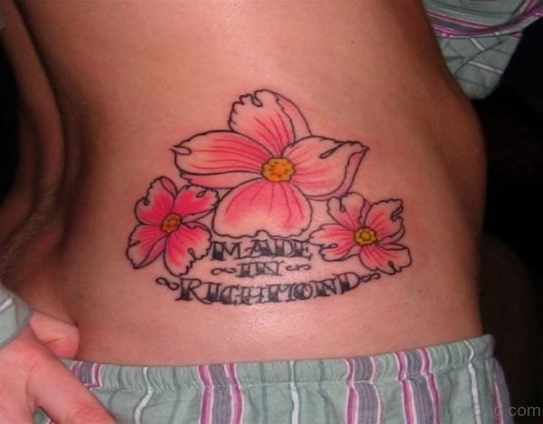 Wording and Flower Tattoo