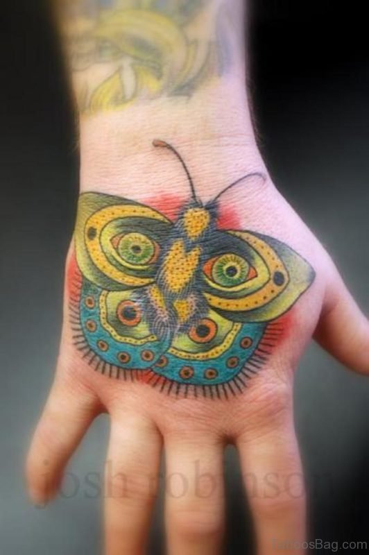 Yellow Butterfly Tattoo