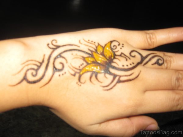 Yellow Lotus Tattoo