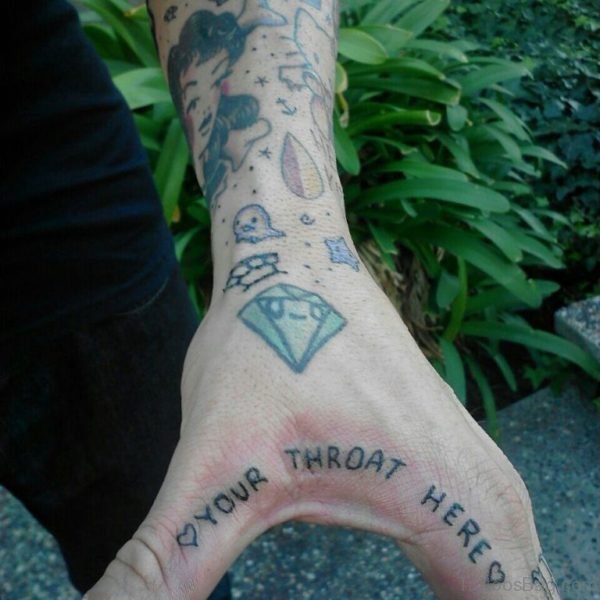 Your Throat Here Diamond Tattoo