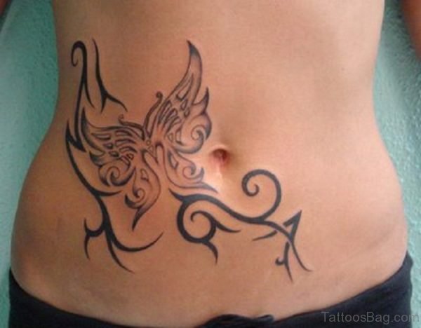 Tribal Butterfly Tattoo