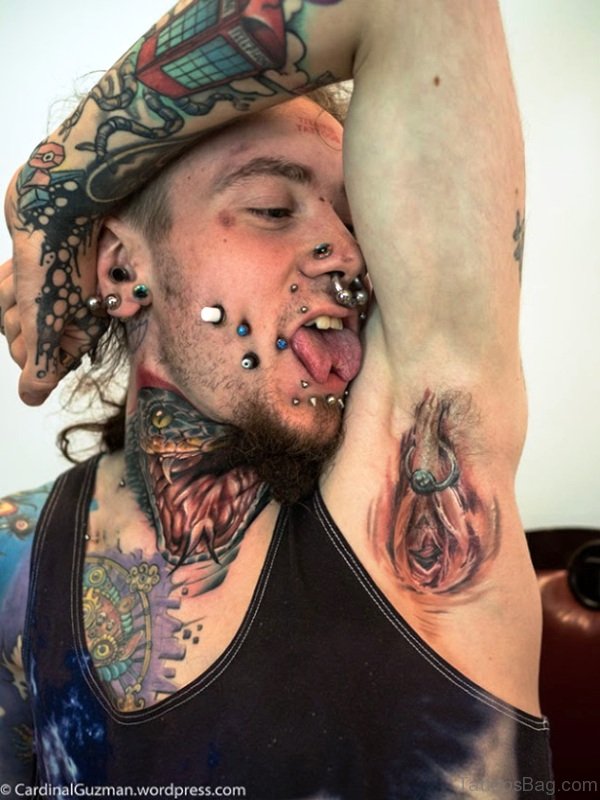 Amazing Tattoo On Armpit