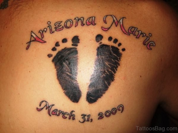 Attractive Baby Footprints Tattoo 1