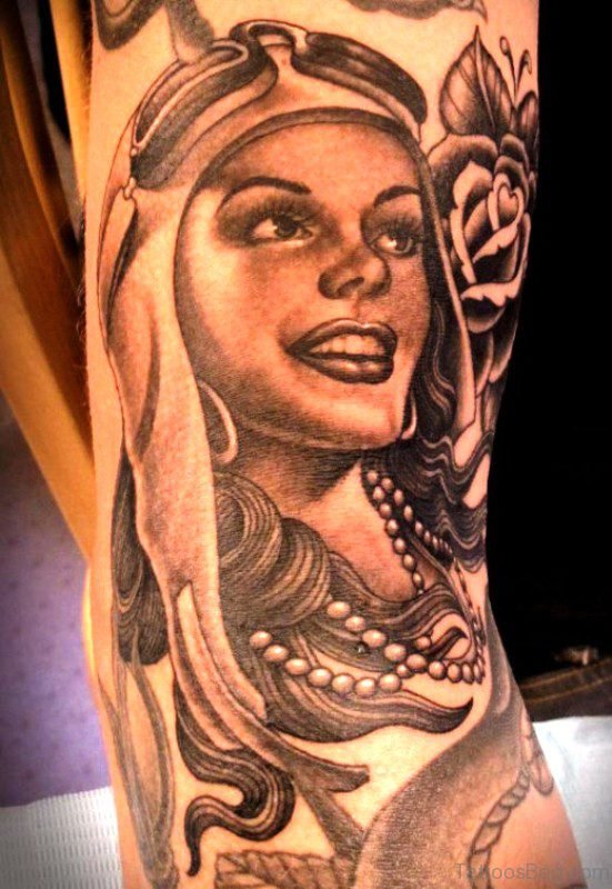 Awesome Gypsy Tattoo Design