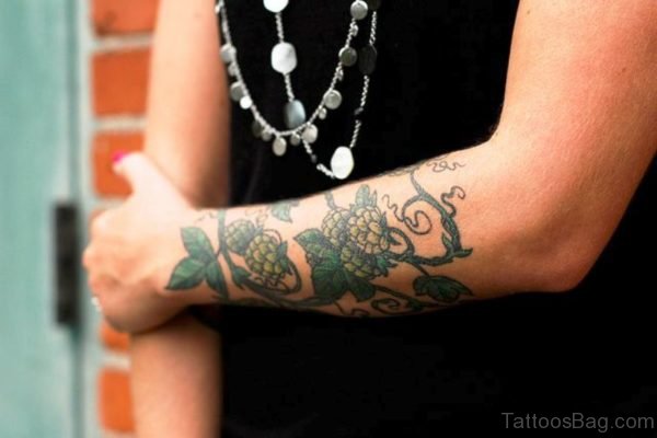 Awesome Vine Tattoo On Arm