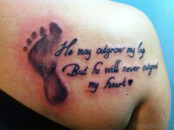Baby Footprint Quote Tattoo