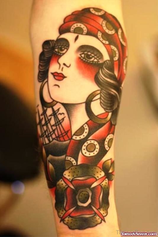 Beautiful Gypsy Tattoo Design