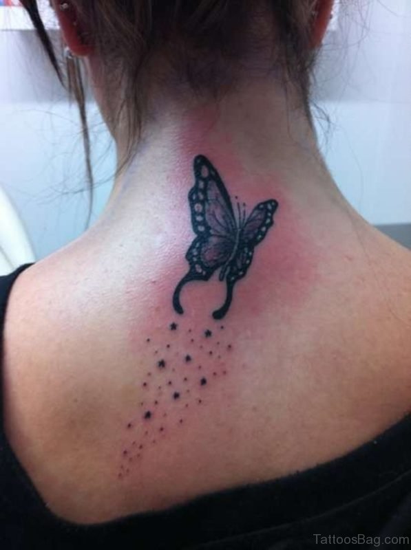 Classy Butterfly And Star Tattoo 1