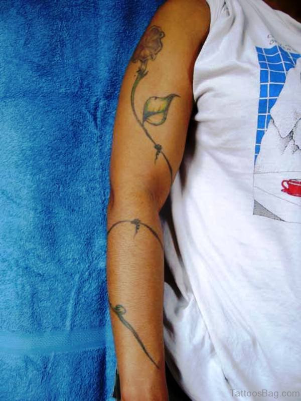 Dazzling Vine Tattoo On Arm