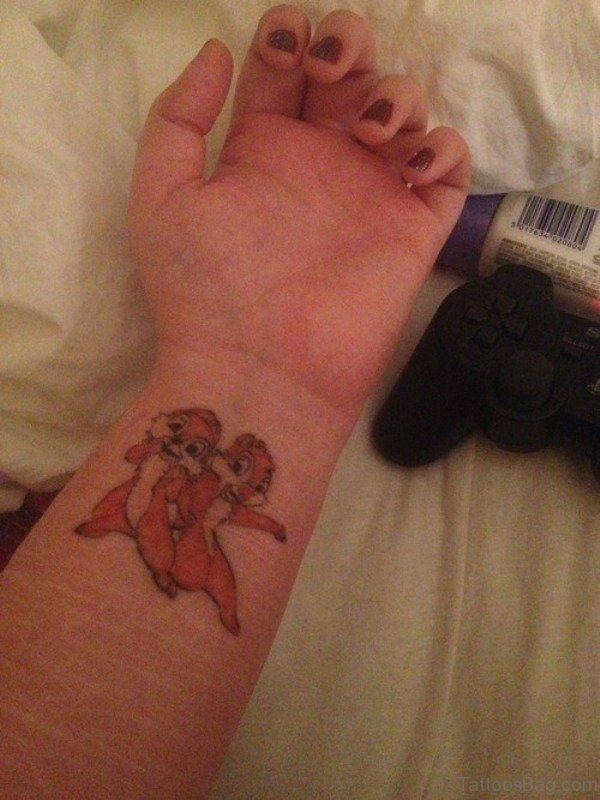 Disney Brown Tattoo On Wrist
