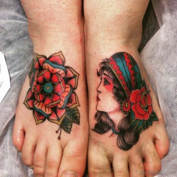 Gypsy Tattoo On Foot