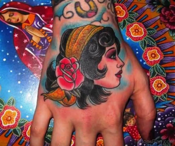 Gypsy Tattoo On Hand Image