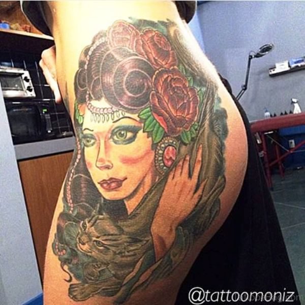 Gypsy With Roses On Hip