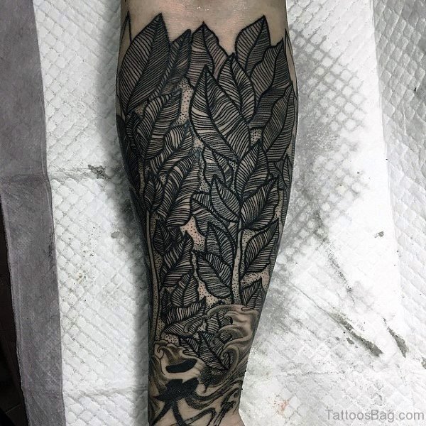 Leaf Vine Tattoo On Arm