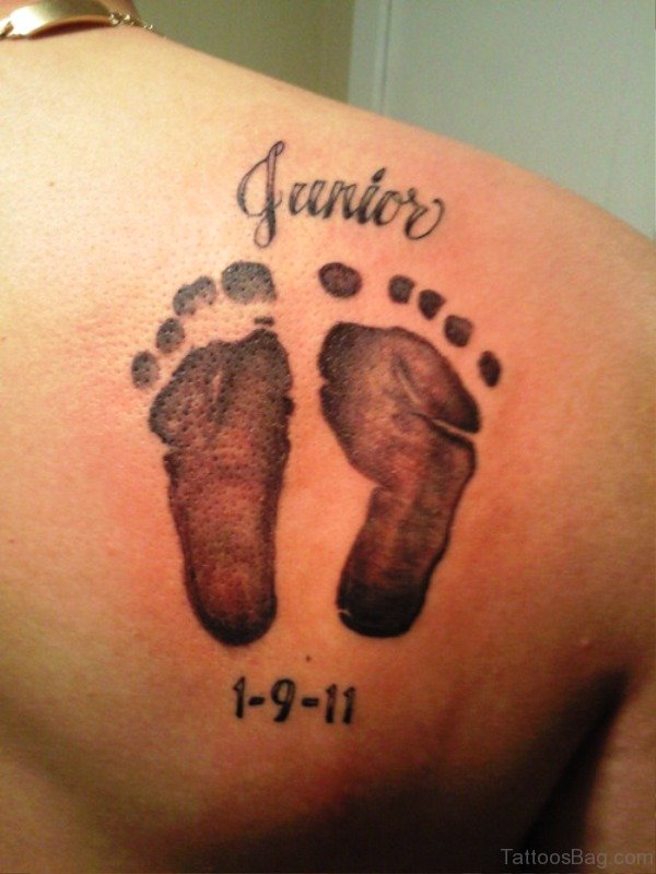 Memorial Baby Footprints Tattoo