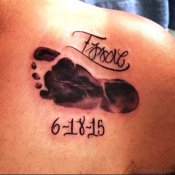 Memorial Footprint Tattoo
