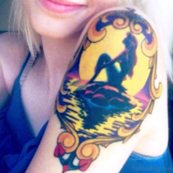 Mermaid Tattoo On Shoulder Image