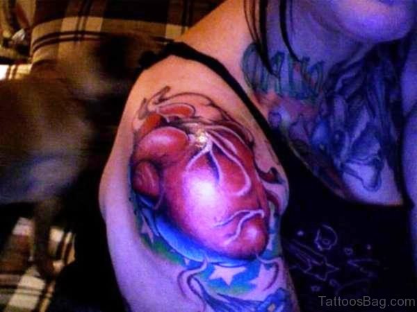 Open Heart Anatomical Tattoo