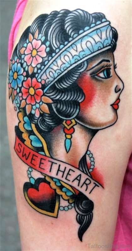 Sweetheart Gypsy Tattoo Design