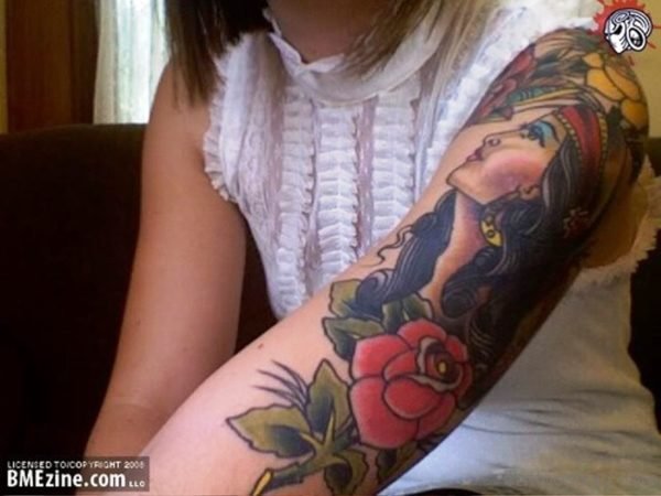 Tremendous Gypsy Tattoo On Arm