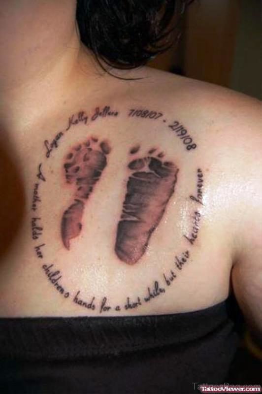 Wordings With Baby Footprints