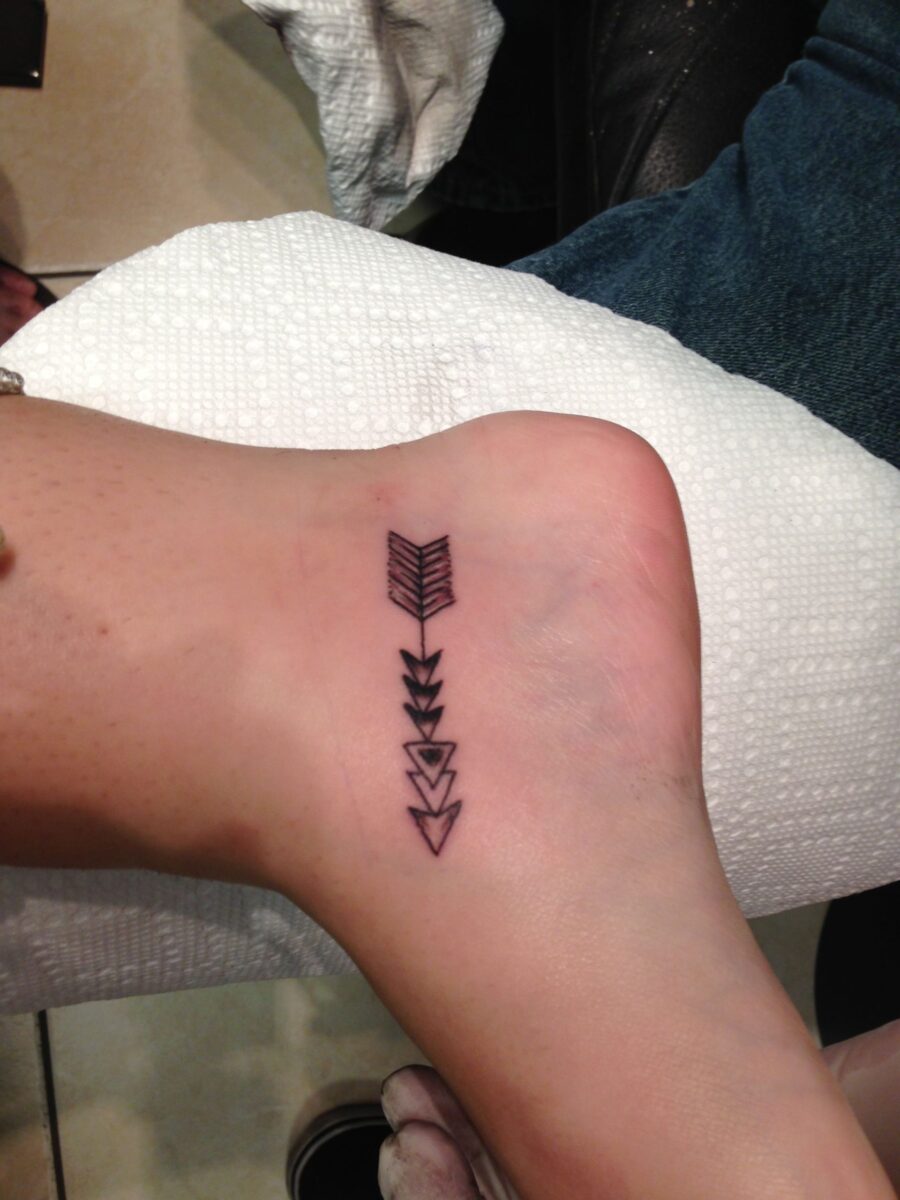 Arrow Tattoo On Ankle7