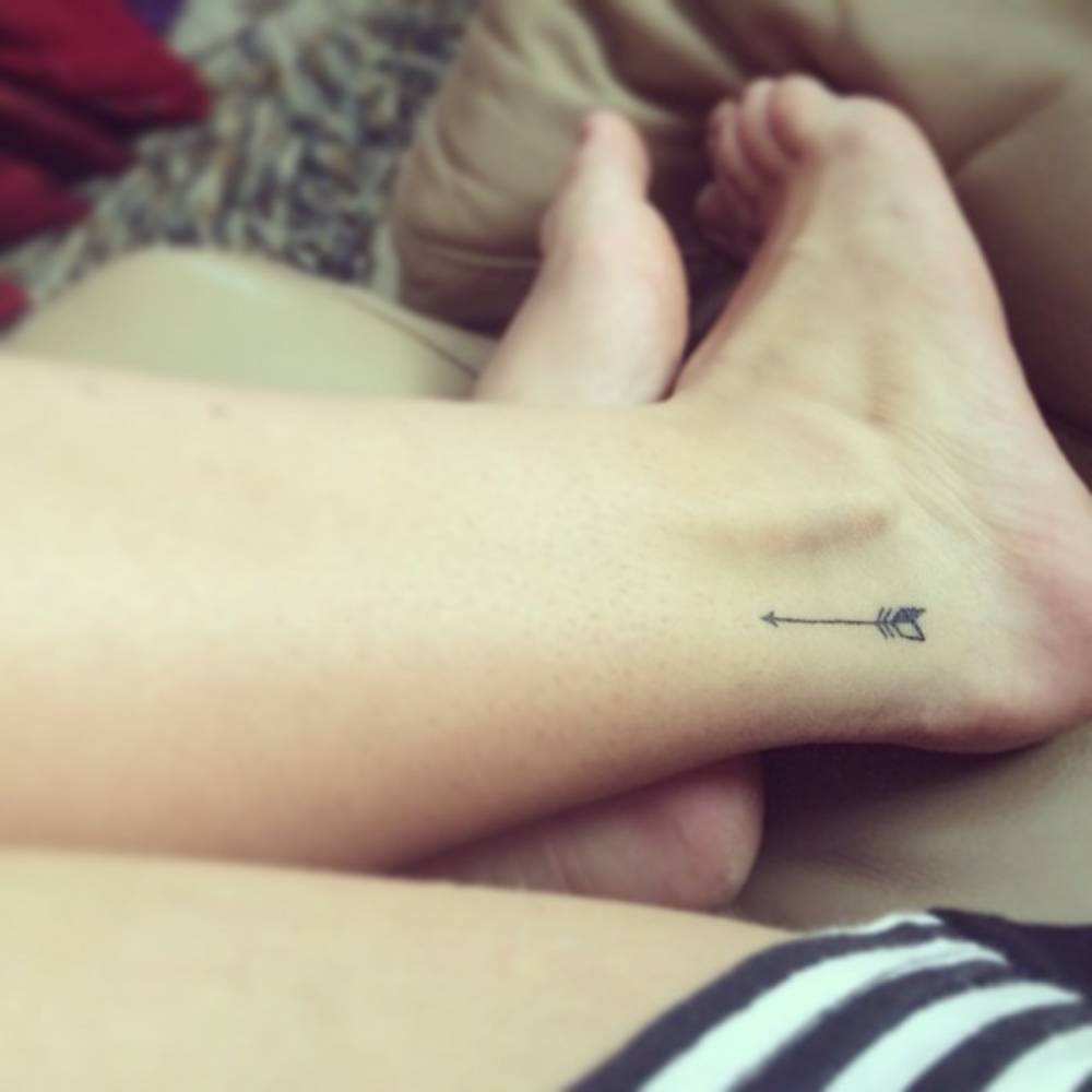 Beautiful Arrow Tattoo On Ankle4