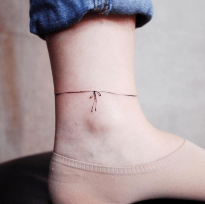 Bow tattoo designs for ankle5