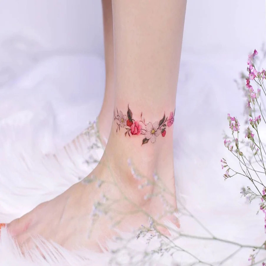 Brilliant Anklet Tattoo 3