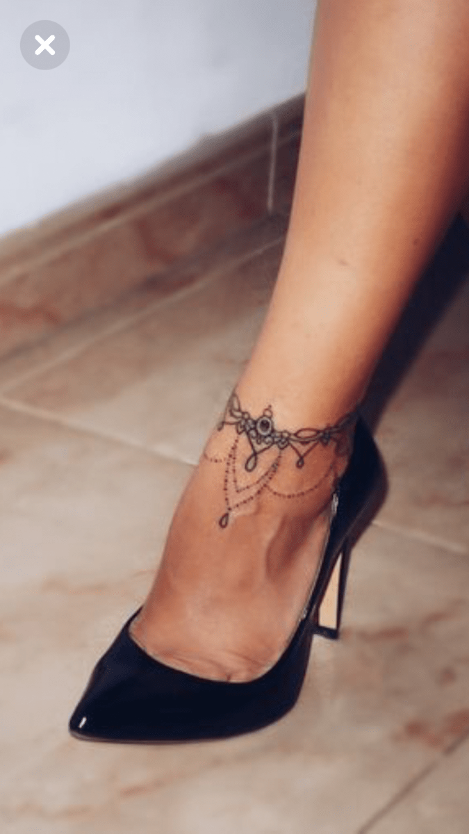 Cute Anklet Tattoo 4