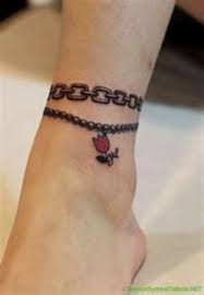 Cute Anklet Tattoo 7