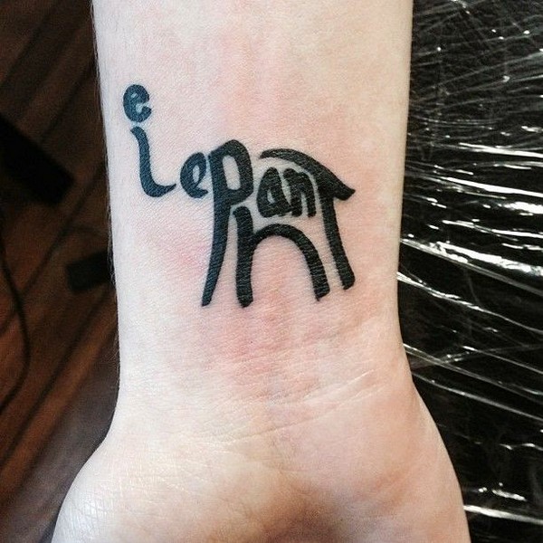 Elephant tattoo on ankle4