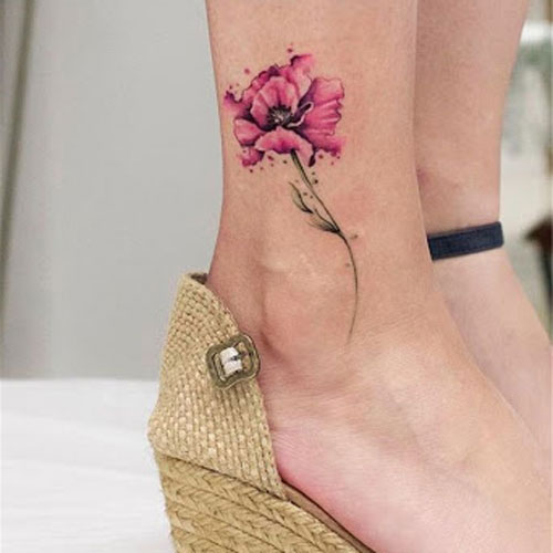 Flower Ankle Tattoos