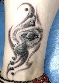 Awesome Planet Tattoo For Ankle3