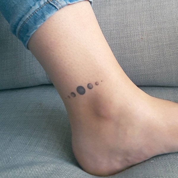 Awesome Planet Tattoo For Ankle5