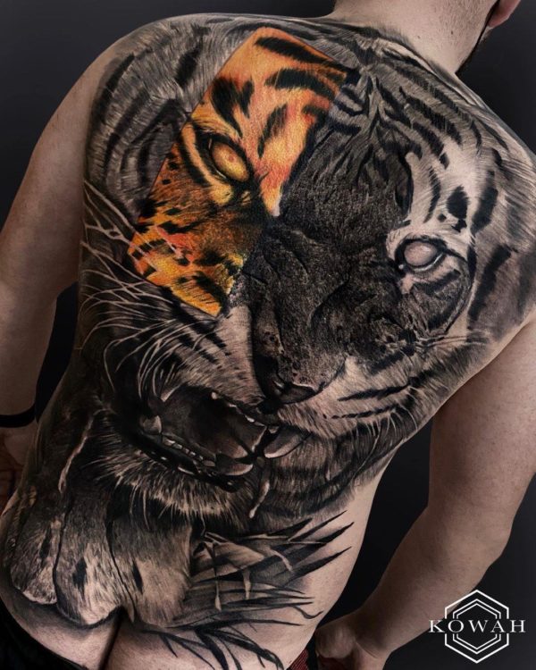 Back Tattoo Tiger
