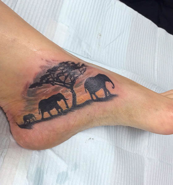 Beautiful elephant tattoo 7